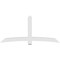 Ekena Millwork Bellingham Architectural Grade PVC Gable Bracket, 96"W x 44"H x 4"D x 6"F, 11/12 Pitch GBP096X44X0406BEL00 - alternate 2